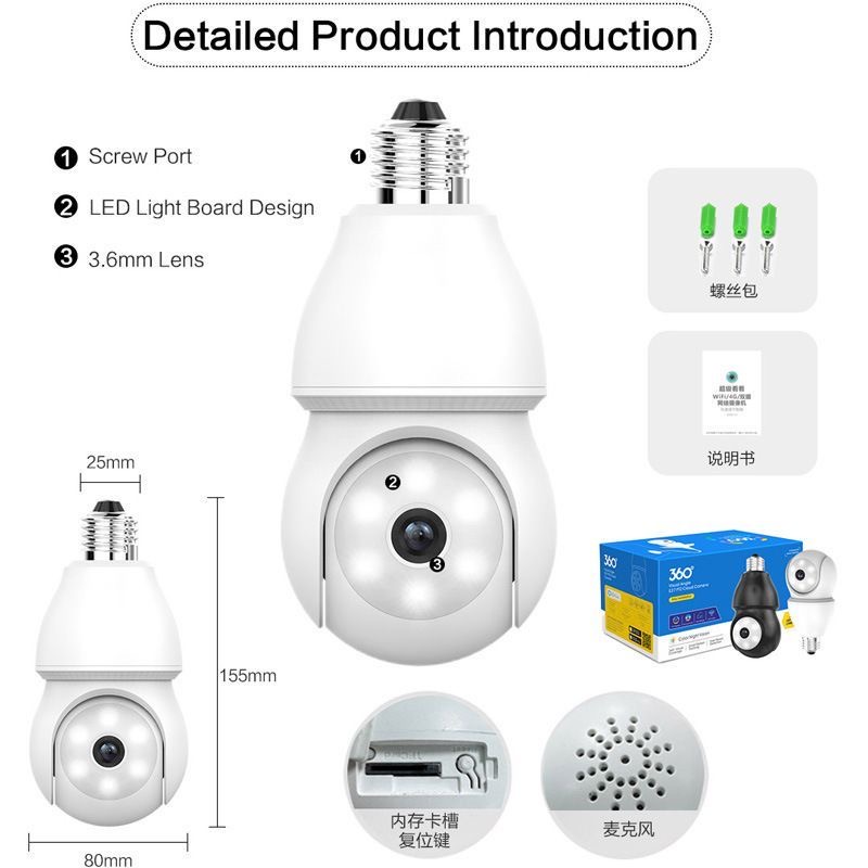 Waterproof Floodlight Bulb Camera - Image 2