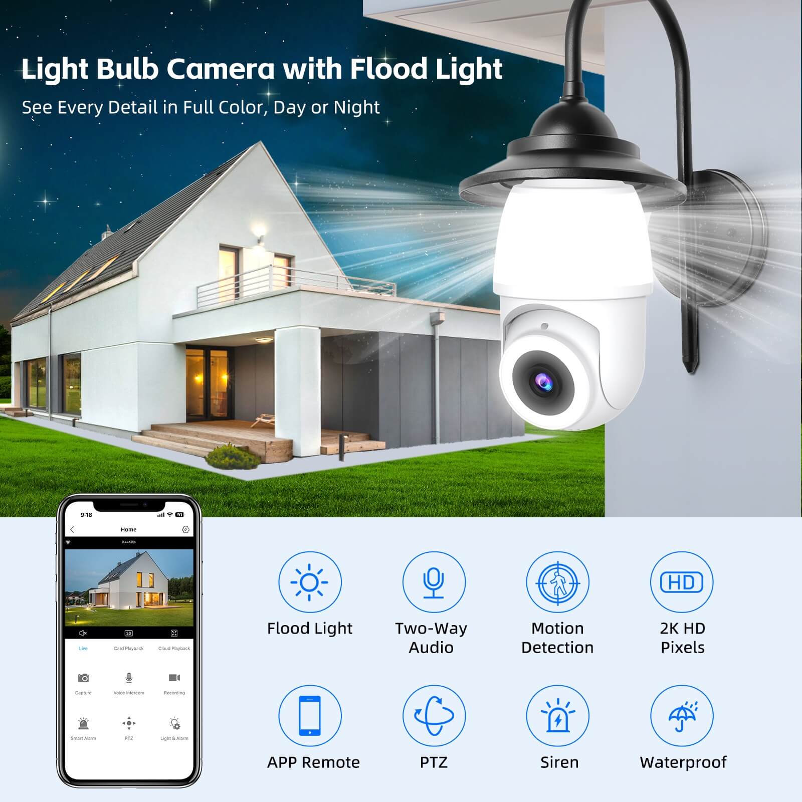 Waterproof Floodlight Bulb Camera - Image 4